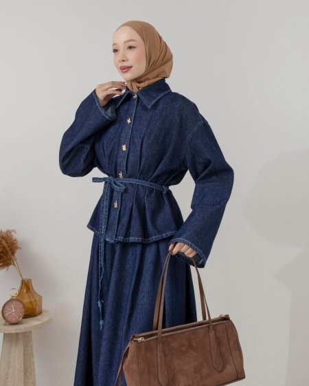 طقم تنورة - جينز