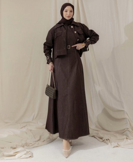 فستان جينز قطعتين