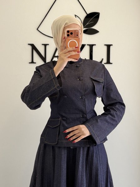 طقم تنورة - جينز