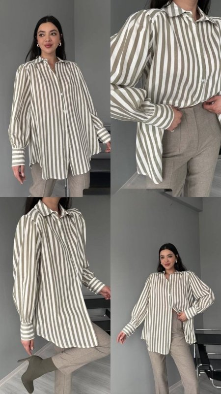 قميص مخطط  HFY101071-GR2