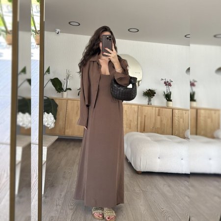 فستان قطعتينperr51153-gr5
