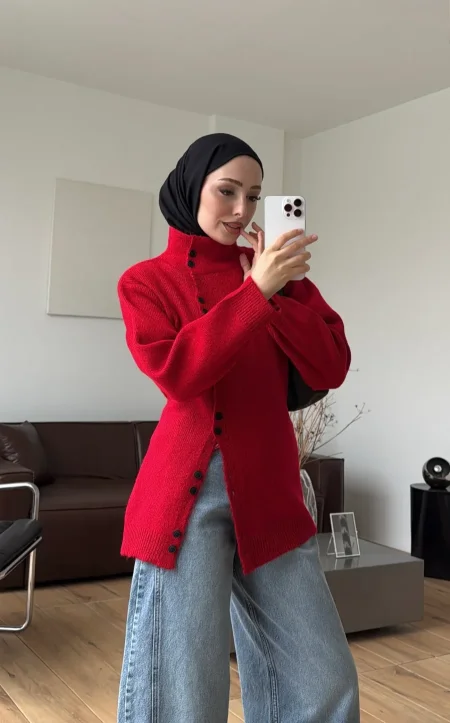 كارديجان تريكو بأزرار جانبية