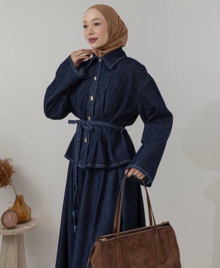 طقم تنورة - جينز